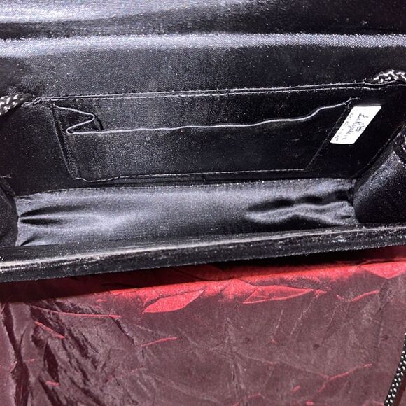 Vintage La Regale Velvet Ruffled‎ Clutch/Shoulder Bag - Picture 7 of 12